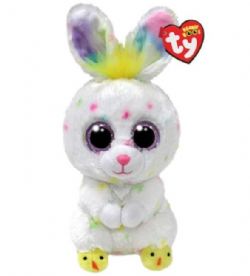 PELUCHE TY EASTER BEANIE BOOS BELLIES - DUSTY LAPIN BLANC 8